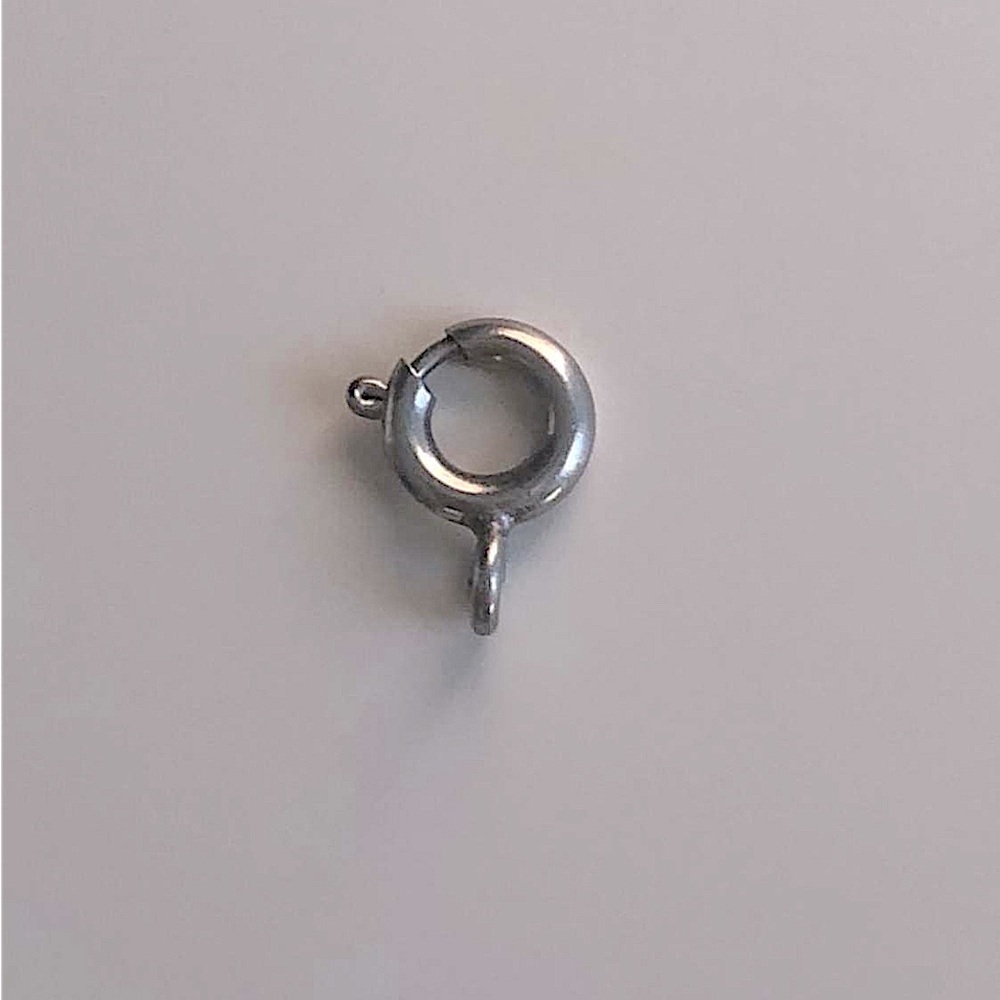 NEW 5 Pack of Antiqued Silver Coloured Metal Round Clasps